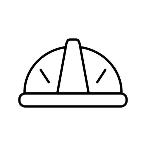 Helmet line black icon vector