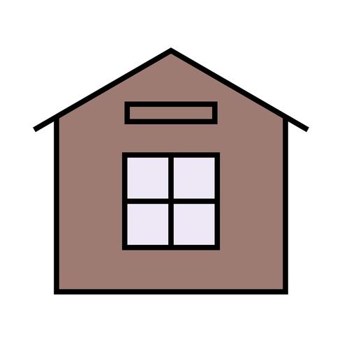 House line filled icon vector