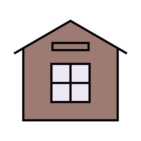 House line filled icon vector