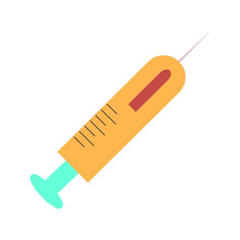 Syringe  flat multi color icon vector