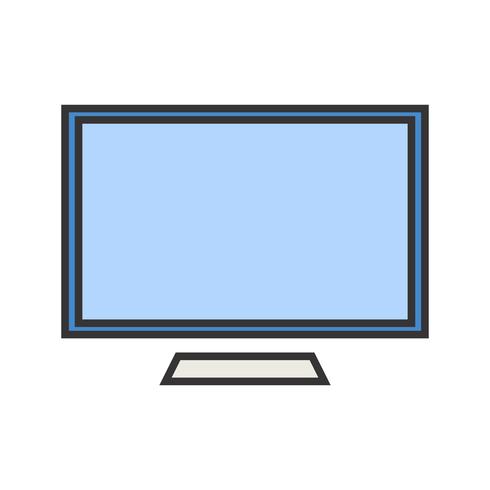 Screen line filled icon vector