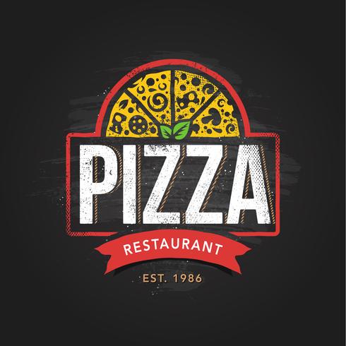 Plantilla de logotipo de pizzería vector