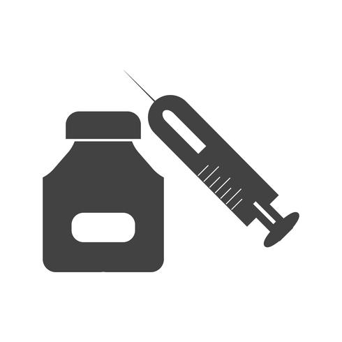 Steroids glyph black icon vector