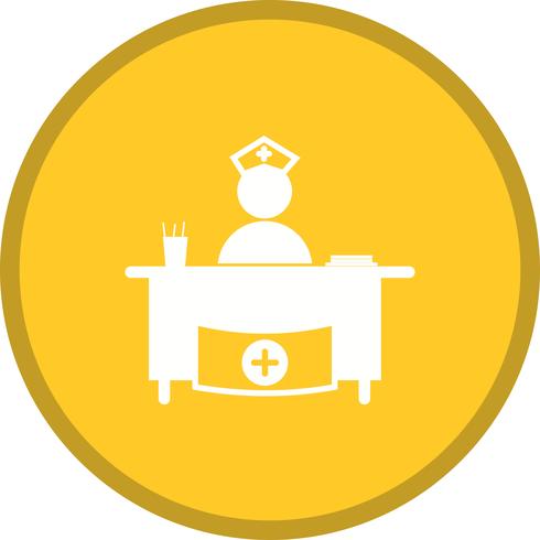 Icono de recepción del hospital lleno vector