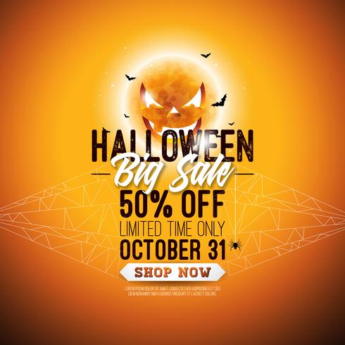 Ilustración de venta de Halloween vector