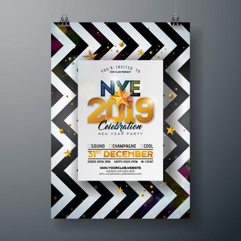 New Year Party Celebration Poster  vector