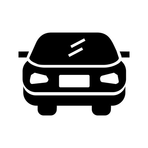 Icono de glifo negro de coche vector