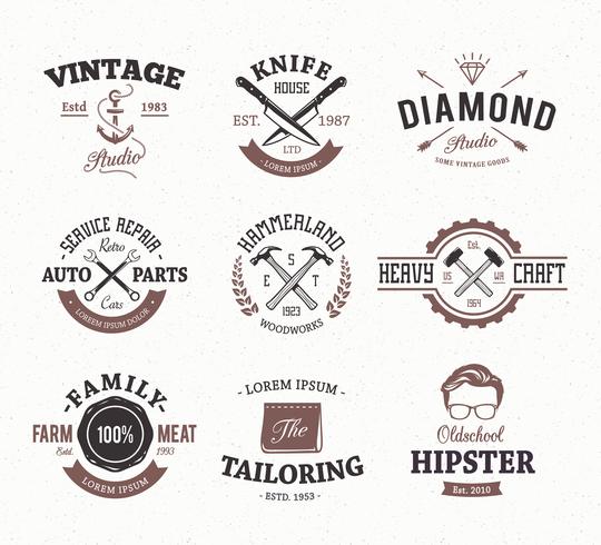 Craft Retro Emblems 2 331929 Vector Art at Vecteezy