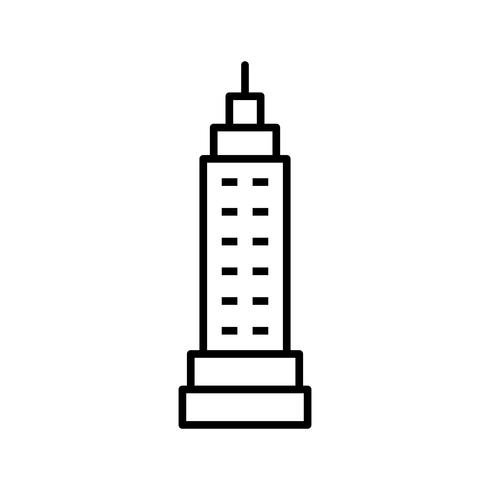 Tower  line black icon vector