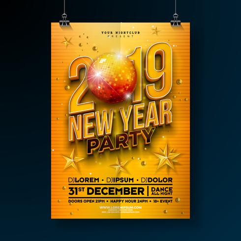 New Year Party Celebration Poster  vector