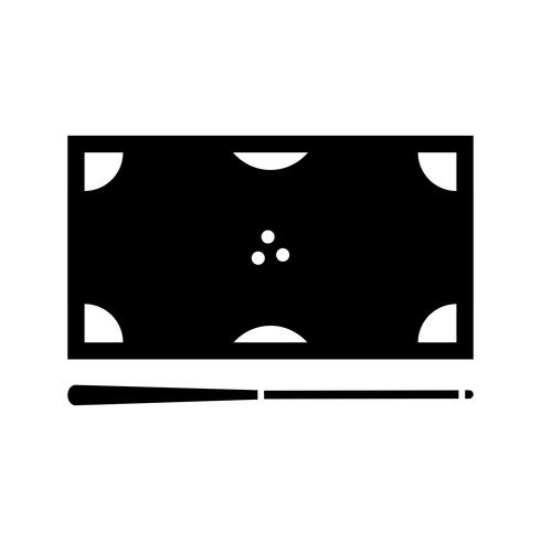 Billiard glyph black icon vector