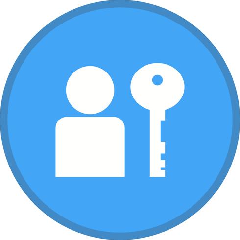 User authentication filled icon vector