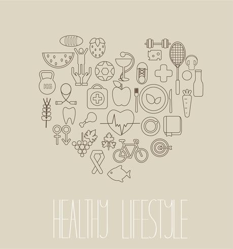 Healthy lifestyle concept. vector