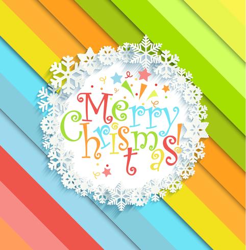 Merry Christmas message in the frame. vector