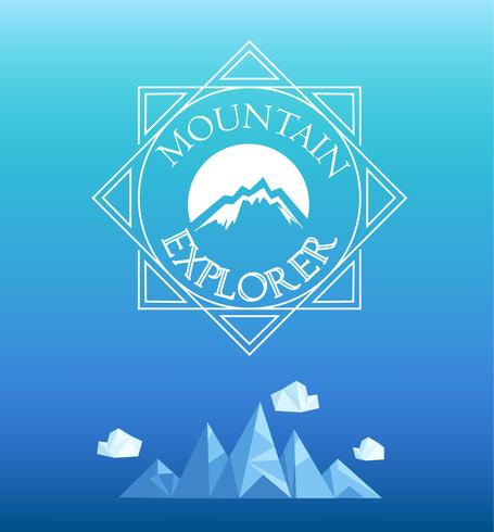 Emblema de la montaña Vector. vector