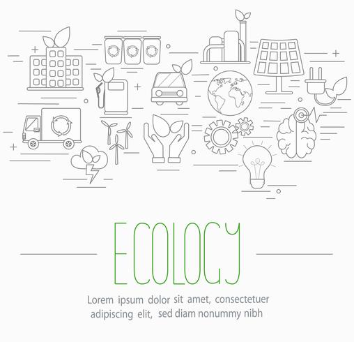 ecology symbols set vector