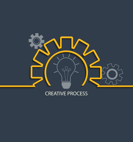 Creative process concept. vector