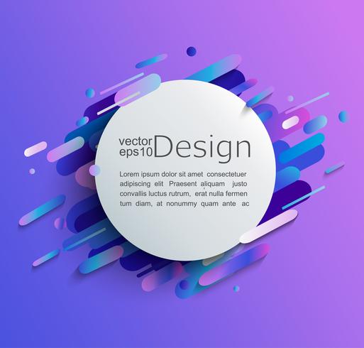 Circle frame with modern gradient background. vector