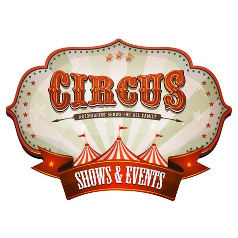 Carnival Circus Banner With Big Top vector