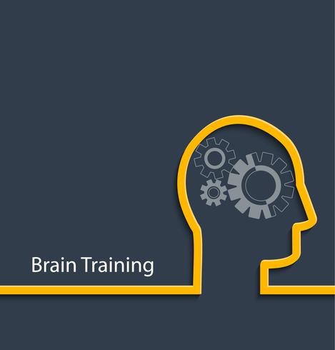 Brain training, vector. vector