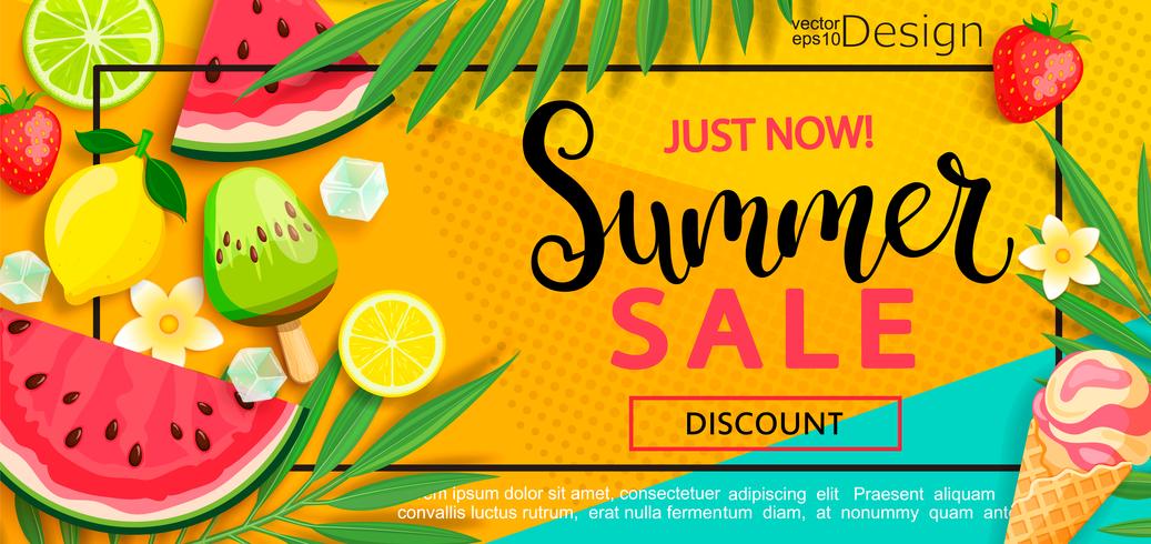 Super sale flyer with gourmet food. vector