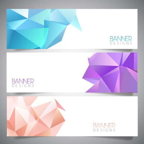 Diseños abstractos de banner vector