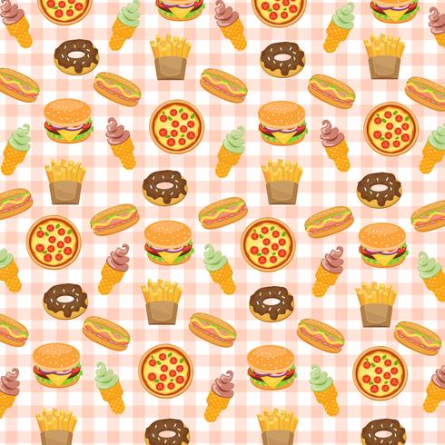 Fast food background. vector