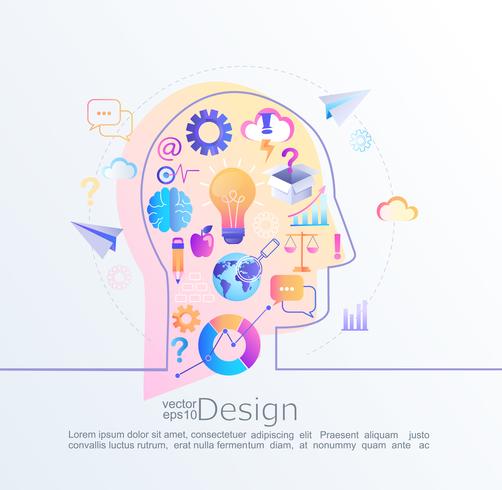 Creative concept of idea. vector