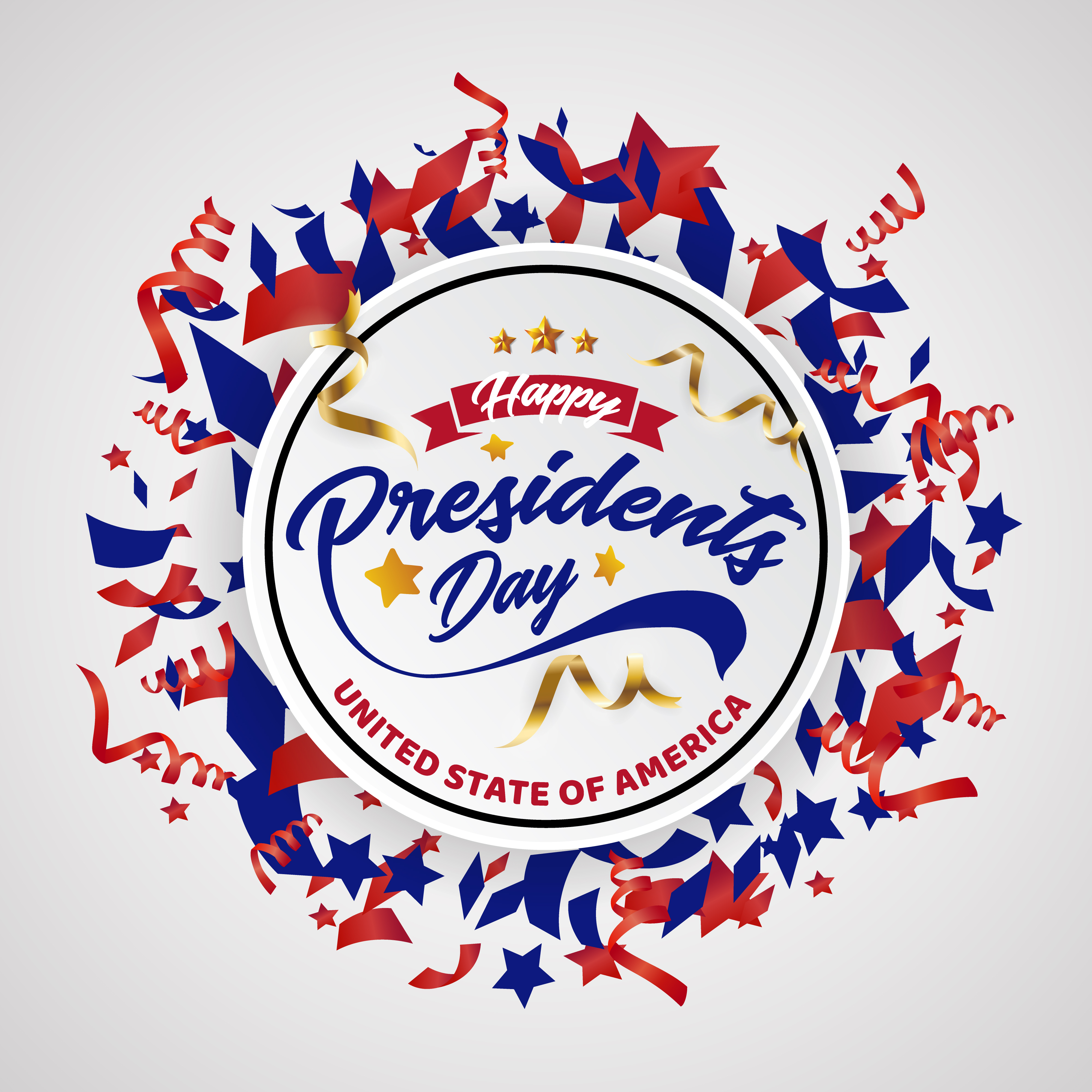 Happy Presidents Day Banner Background and Greeting Cards. Vector