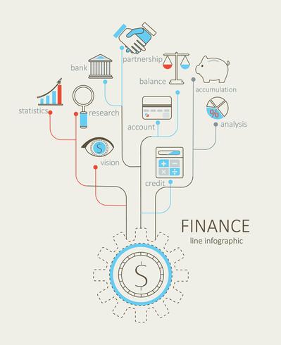 Concept of finance. vector