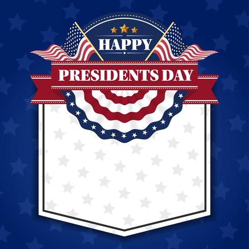 Happy Presidents Day Banner Background and Greeting Cards. Vector Illustration