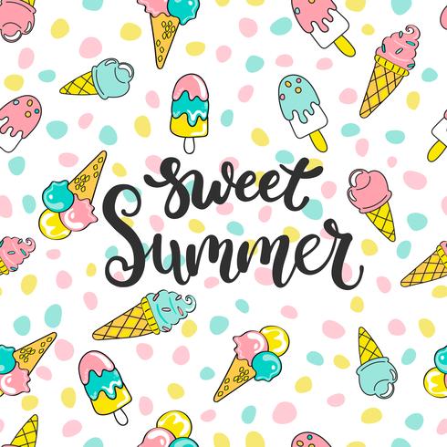 Sweet summer pattern. vector