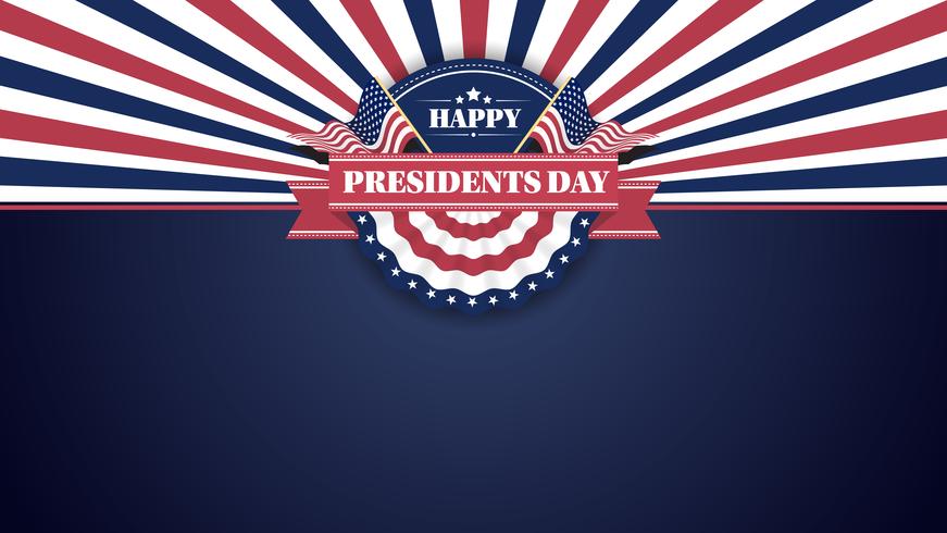 Happy Presidents Day Banner Background and Greeting Cards. Vector Illustration