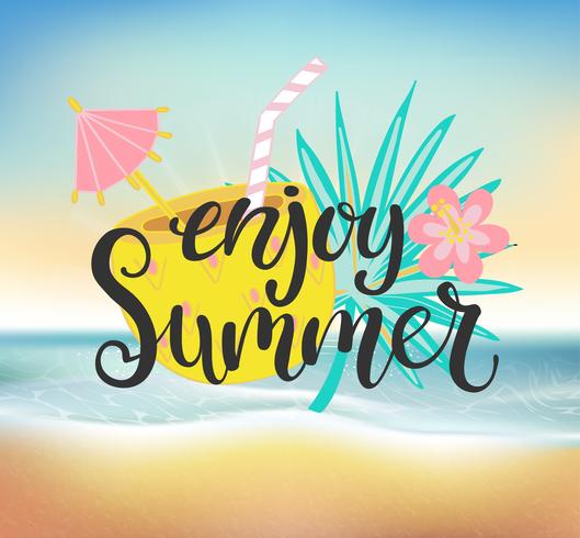 Enjoy summer beach party. vector