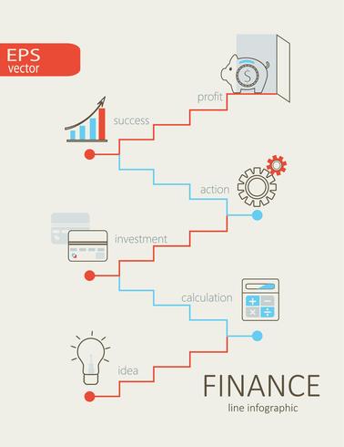 Infografía de las finanzas. vector