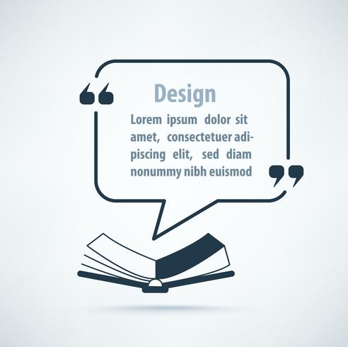 Square bubble - template for different quotes. vector