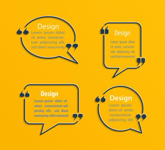 Set of Quote bubbles. vector