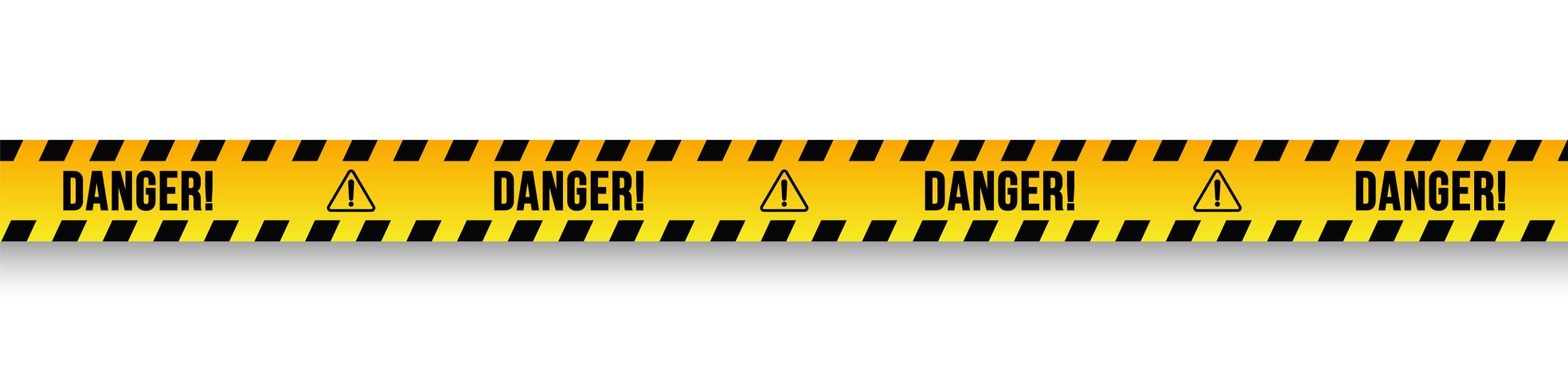 Vector warning signs and tapes.