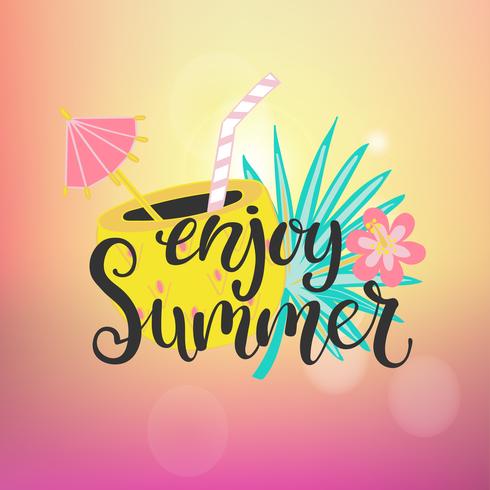 Disfruta del paraíso del verano. vector