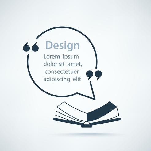 Template for the quotes from the book. vector