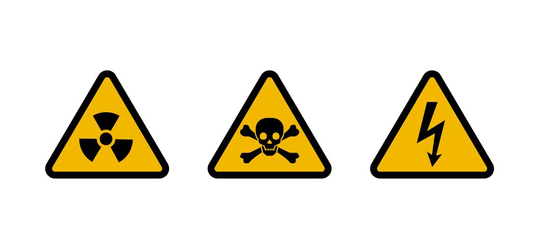 Vector warning signs and tapes.