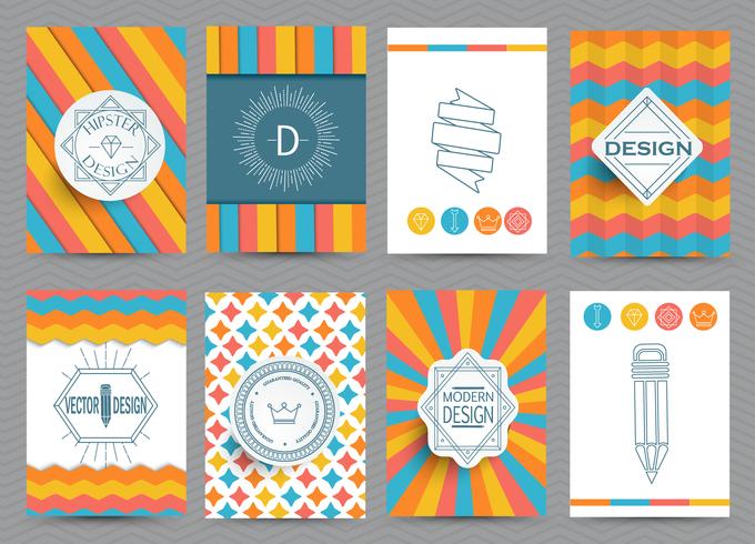 Set of Retro Frames vector