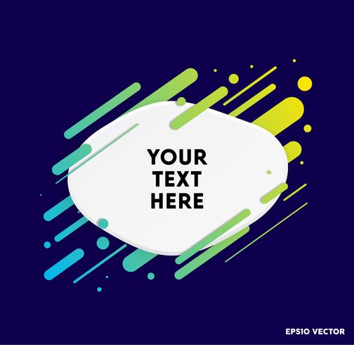 Vector background with paper card and abstract colorful shapes