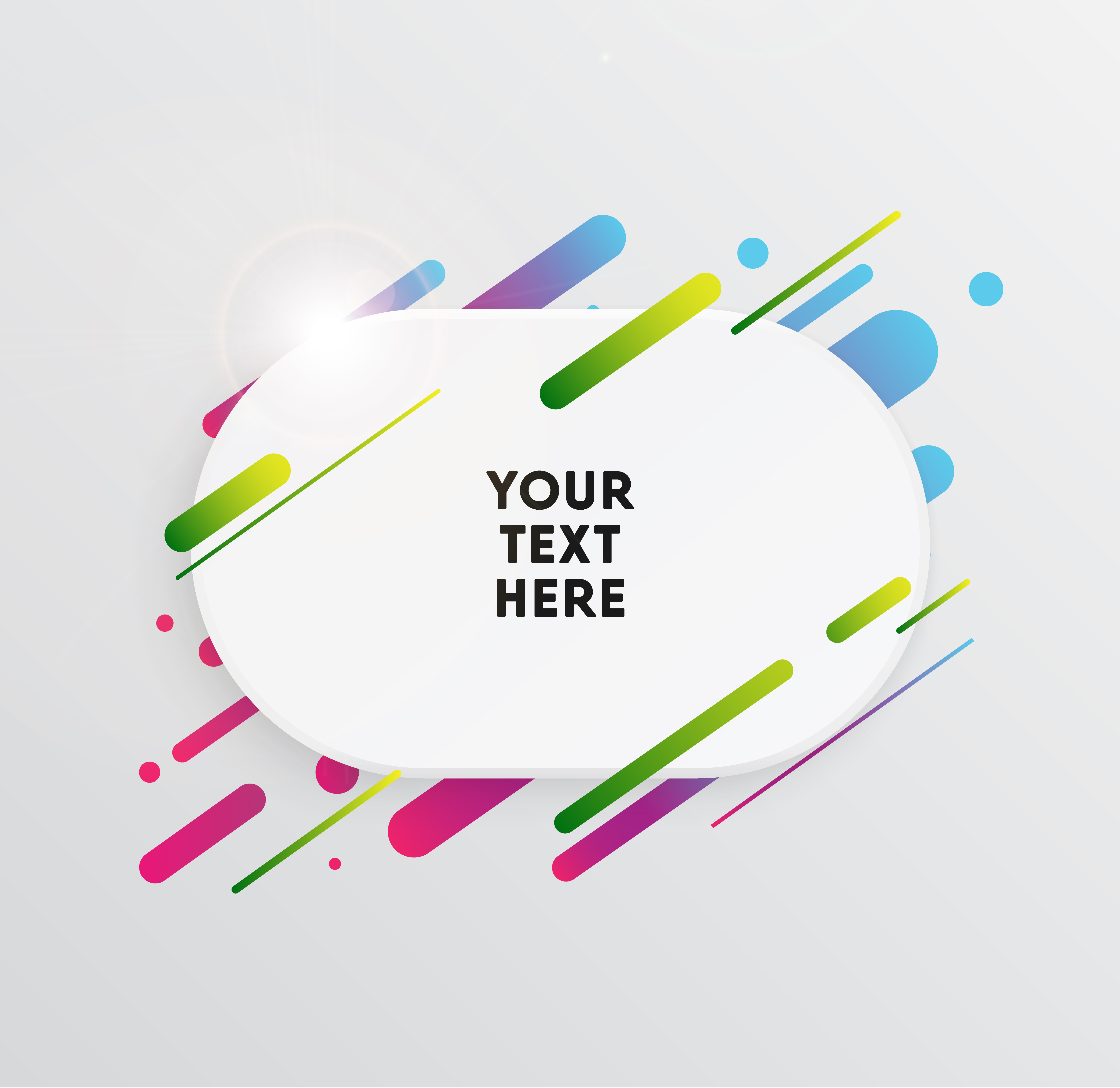 vector background with paper card and abstract colorful