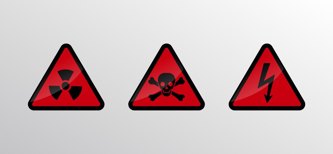 Vector warning signs and tapes.