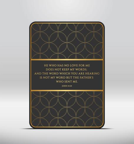 Elegant premium look. Dark gray card shape with golden pattern. Vector illustration.