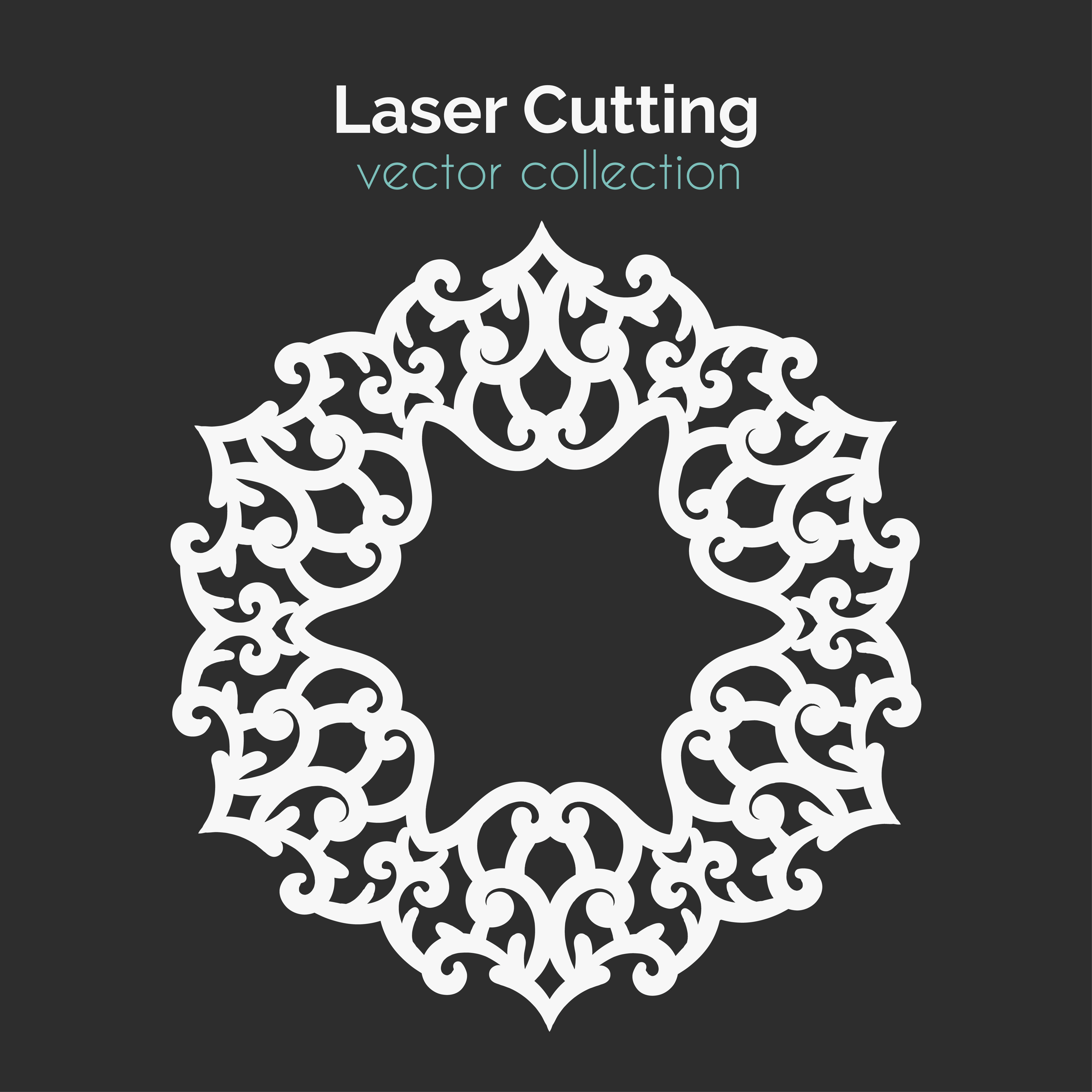  Laser  Cutting  Template  Round Card Die Cut  Mangala 332964 