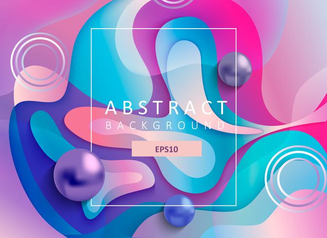 Abstract geometric gradient background with balls. vector