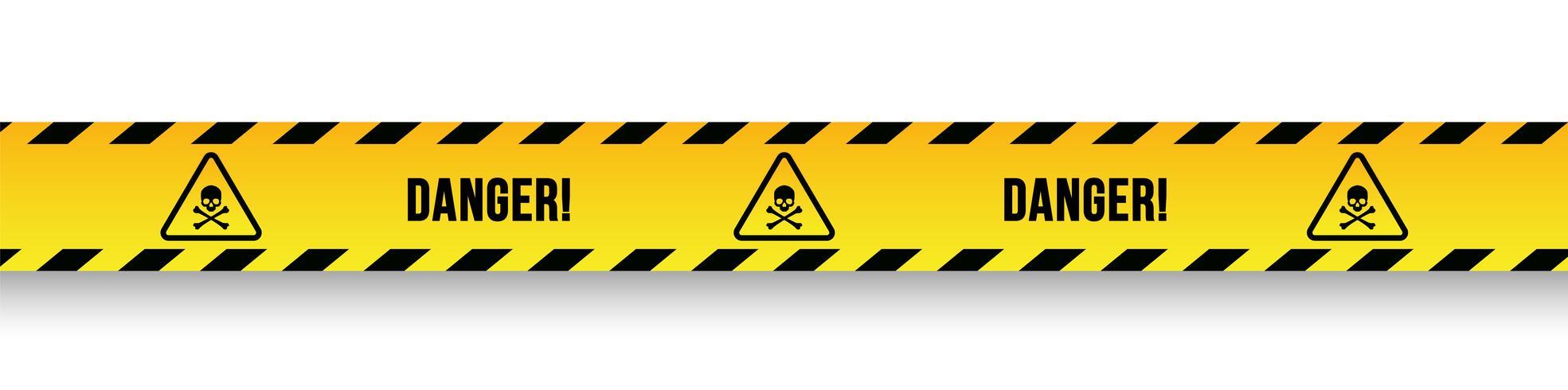 Vector warning signs and tapes.