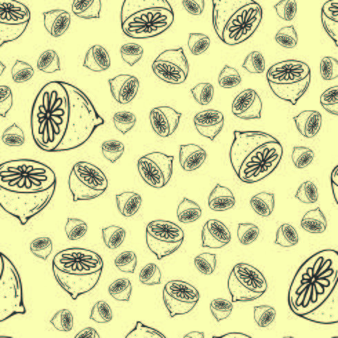 Lemon seamless pattern vector